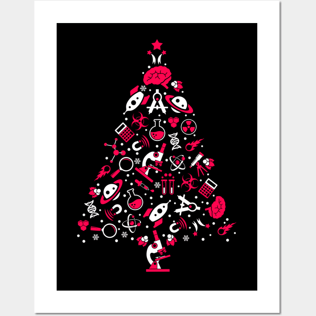 Science Christmas Tree Wall Art by KsuAnn